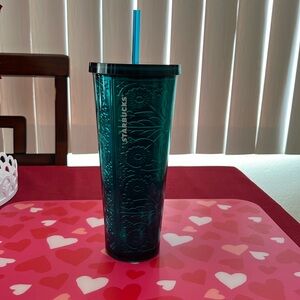 Starbucks cold tumbler 
Rare 
Brand new never used 
Packed straw
Beautiful color